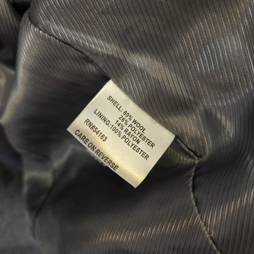 Calvin Klein Double-Breasted Women's Wool Coat. Sz 10 - Picture 7 of 11